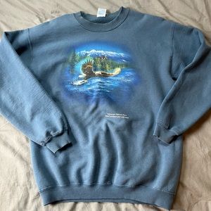 Vintage heavyweight national park, graphic crewneck, Gildan